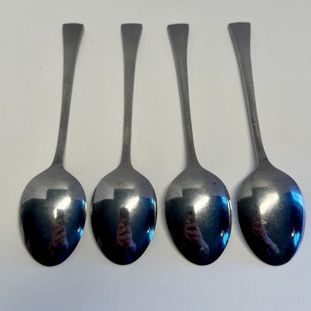 Oneida Northland Pasadena Sugar Spoons Set of 4 Stainless Korea Flatware